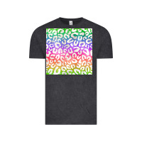 Vintage Black watercolor rainbow leopard seamless pattern Vintage Tee - BundleAndBundleShop