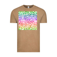 Vintage Coffee watercolor rainbow leopard seamless pattern Vintage Tee - BundleAndBundleShop