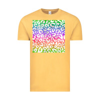 Vintage Mustard watercolor rainbow leopard seamless pattern Vintage Tee - BundleAndBundleShop
