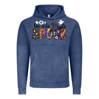 Vintage Denim too cute to spook Vintage Hoodie - CowhideDigitalArt