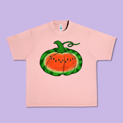 Watermelon Pumpkin Urban Heavy Tee Designed By Jasminsmagicworld