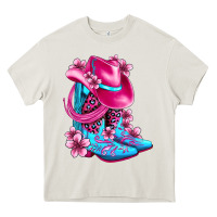 Cream valentine cowboy boots and hat olivia Heavy Core Tee - OliviaCreatesArt