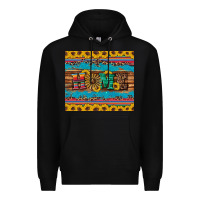 Black western home wind wheel sunflowers Premium Hoodie - Artiststas