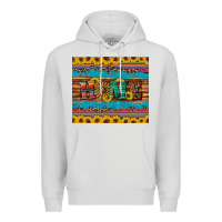 Dove Grey western home wind wheel sunflowers Premium Hoodie - Artiststas