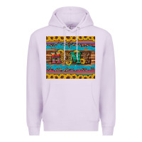 Lilac western home wind wheel sunflowers Premium Hoodie - Artiststas