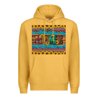 Mustard western home wind wheel sunflowers Premium Hoodie - Artiststas