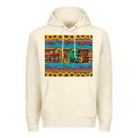 Sandshell western home wind wheel sunflowers Premium Hoodie - Artiststas