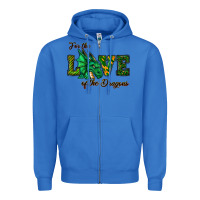 True Royal For The Love Of The Dragons Zipper Hoodie - RanaPortraitStore