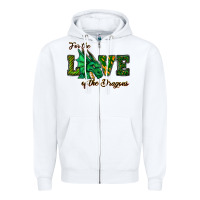 White For The Love Of The Dragons Zipper Hoodie - RanaPortraitStore