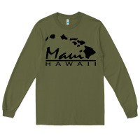 Army Green maui hawaii Long Sleeve Tee - linhVisuals