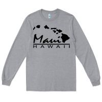 Heather Grey maui hawaii Long Sleeve Tee - linhVisuals
