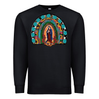 Black Lady Of Guadalupe Rainbow Premium Sweatshirt - RanaPortraitStore
