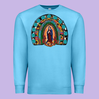 Lady Of Guadalupe Rainbow Premium Sweatshirt Designed By Ranaportraitstore