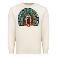 Sandshell Lady Of Guadalupe Rainbow Premium Sweatshirt - RanaPortraitStore