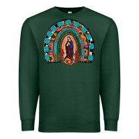Sports Green Lady Of Guadalupe Rainbow Premium Sweatshirt - RanaPortraitStore