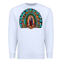 White Lady Of Guadalupe Rainbow Premium Sweatshirt - RanaPortraitStore