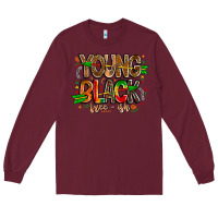 Burgundy young black free ish Long Sleeve Tee - CowhideDigitalArt