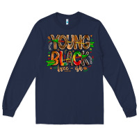 Navy young black free ish Long Sleeve Tee - CowhideDigitalArt