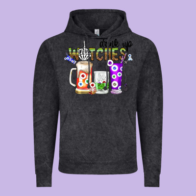Drink Up Witches Vintage Hoodie Designed By Cowhidedigitalart