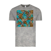Cloud Rock turquoise glitter cowhide leopard seamless pattern Vintage Tee - BundleAndBundleShop