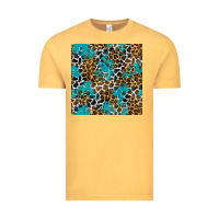 Vintage Mustard turquoise glitter cowhide leopard seamless pattern Vintage Tee - BundleAndBundleShop
