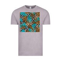 Vintage Zinc turquoise glitter cowhide leopard seamless pattern Vintage Tee - BundleAndBundleShop