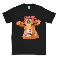Black Cow  Turquoise Classic Tee - CowCowDesign