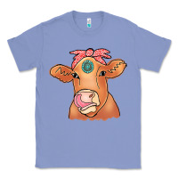 Colony Blue Cow  Turquoise Classic Tee - CowCowDesign