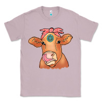 Lilac Cow  Turquoise Classic Tee - CowCowDesign