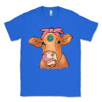 True Royal Cow  Turquoise Classic Tee - CowCowDesign