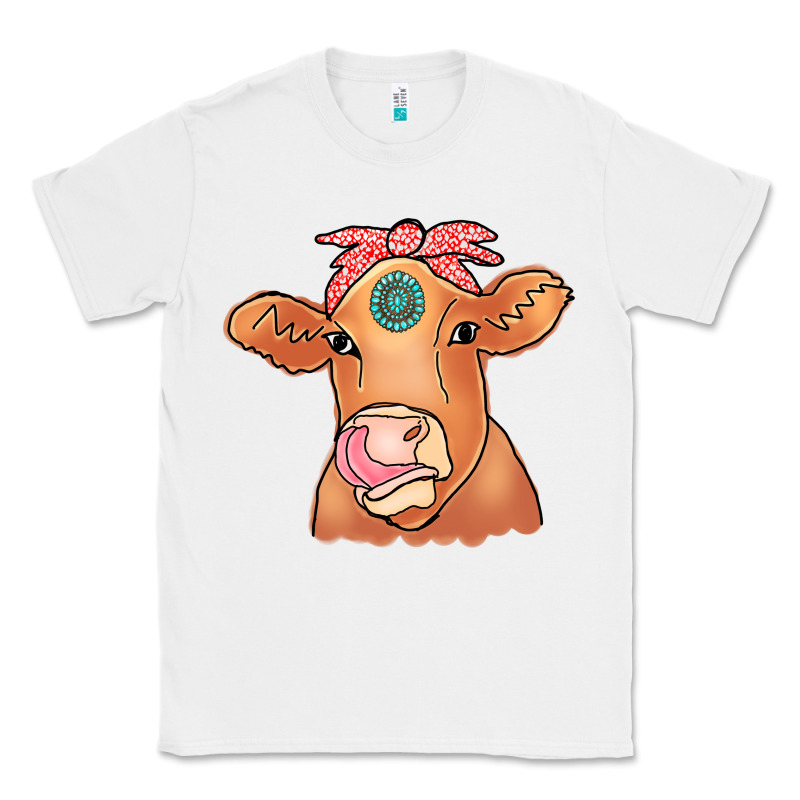 Cow  Turquoise Classic Tee by CowCowDesign | Teevron