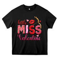 Black little miss valentine Heavy Core Tee - OliviaCreatesArt