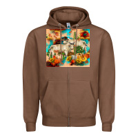 Chestnut fall charolais bulls Zipper Hoodie - RanaPortraitStore