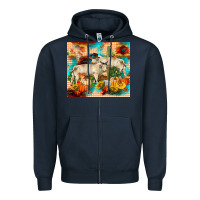 Navy fall charolais bulls Zipper Hoodie - RanaPortraitStore