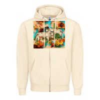 Sandshell fall charolais bulls Zipper Hoodie - RanaPortraitStore