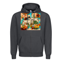 Smoke fall charolais bulls Zipper Hoodie - RanaPortraitStore