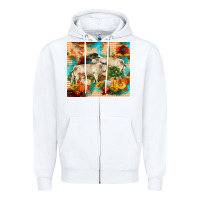 White fall charolais bulls Zipper Hoodie - RanaPortraitStore