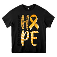 Black finding the cure starts with hope childhood cancer awareness Heavy Core Tee - Jasminsmagicworld
