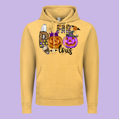 Fab Boo Lous Vintage Hoodie Designed By Cowhidedigitalart