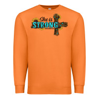 Carrot She Is Strong Western Cross Premium Sweatshirt - RanaPortraitStore