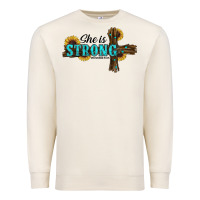 Sandshell She Is Strong Western Cross Premium Sweatshirt - RanaPortraitStore