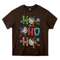 Chocolate Brown ho ho ho Heavy Core Tee - OliviaCreatesArt