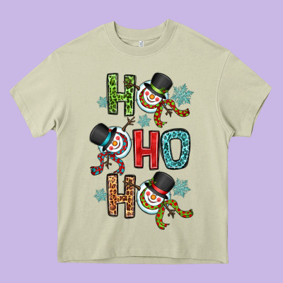 Ho Ho Ho Heavy Core Tee Designed By Oliviacreatesart