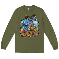 Army Green summer min Long Sleeve Tee - CowhideDigitalArt
