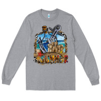 Heather Grey summer min Long Sleeve Tee - CowhideDigitalArt