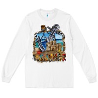 White summer min Long Sleeve Tee - CowhideDigitalArt