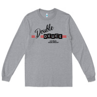 Heather Grey double deuce live music Long Sleeve Tee - linhVisuals