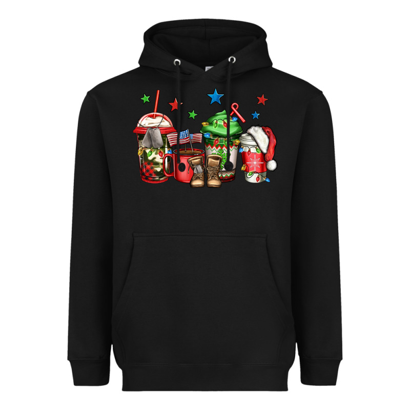 Army Christmas Coffee Heavyweight Hoodie by Jasminsmagicworld | Teevron
