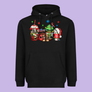 Army Christmas Coffee Heavyweight Hoodie Designed By Jasminsmagicworld