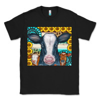 Black Cows Gemstone Sunflowers Tumbler Classic Tee - CowCowDesign
